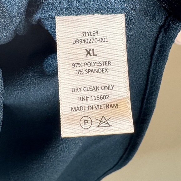 Lush Shift Shirt Dress Short Sleeve Open Neck Dress XL Pocket Blue - Picture 6 of 8